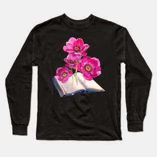 Book Of Flower, Flower Book, Flower And Book Long Sleeve T-Shirt